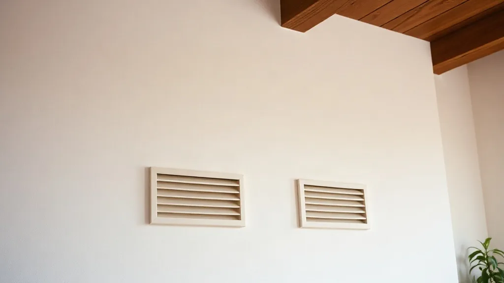 Le griglie di ventilazione della cappa viste da vicino, a filo della lastra